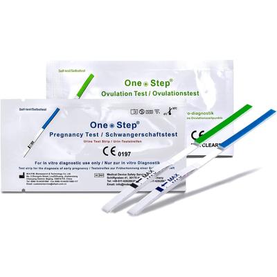 One+Step Kombipaket 50 Ovulationstests + 20 Schwangerschaftstests - Fruchtbarkeitstest für Frauen 70 St Image