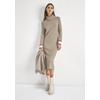 Strickkleid HECHTER PARIS, Damen, Gr. 46, N-Gr, beige (sand melange), Feinstrick, Obermaterial: 50% Viskose, 28% Polyester, 22% Polyamid, unifarben, gestreift, feminin, figurumspielend wadenlang, Langarm Raglanärmel extrabreites Bündchen, Kleider,...