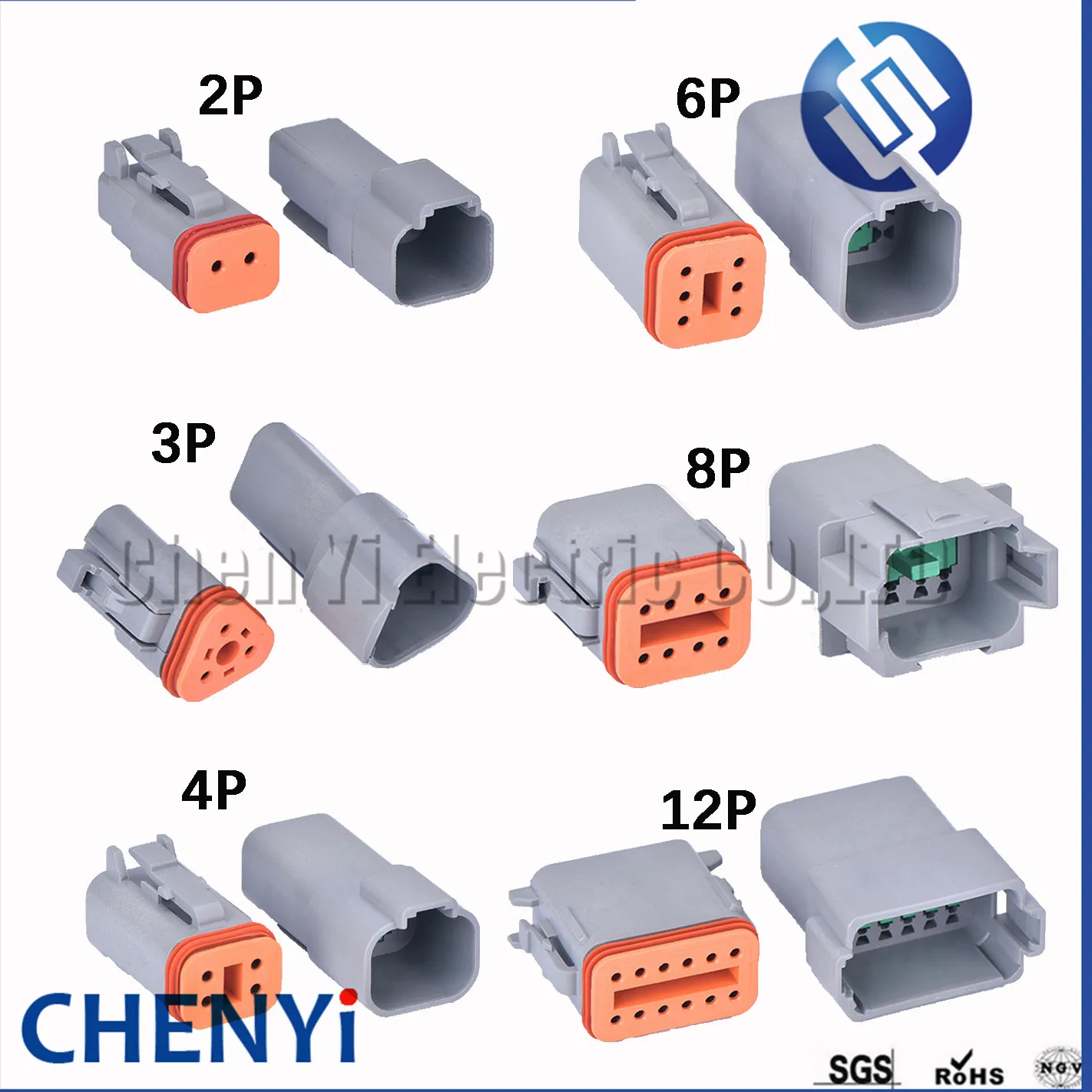Stecker für Deutsch DT DT06-2S DT04-2P DT06-3S DT04-3P DT06-4S DT04-4P DT06-6S DT04-6P DT06-8S DT04-8P DT06-12S DT04-12P