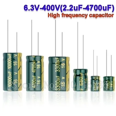 10V 16V 25V 35V 50V 400V Ibuw Hochfrequenz-Aluminiumkondensator mit niedrigem ESR 100UF 220UF 330UF Image