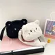 Cartoon Cat Baby Girls Crossbody Bags Cute Soft Plush Children's Shoulder Bag Winter Fashion Boys