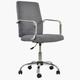 Grey Fabric Executive Office Chair Swivel Desk Gas Powered Seat Breathable Boardroom Seat