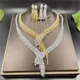 4 pcs Vintage Elegant Rhinestone Crystal Wedding Bridal Jewelry Set Europe Necklace Earring Bracelet