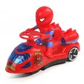 Disney Car SpiderMan TwistingElectric Universal Wheel Cartoon Car Light Music Anime Figure Toy Car