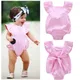 Summer 0-18M Children Pink Princess Bodysuit Baby Girl Clothes Kids Jumpsuit Infant Sleeveless
