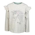 tausendkind collection - Langarmshirt Glitzerndes Einhorn In Creme Melange, Gr.152/158