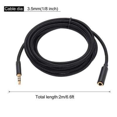 3.5mm Aux Extension Cable Male to Female Audio HiFi Headphone Cord