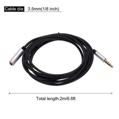 3.5mm Aux Extension Cable Male to Female Audio HiFi Headphone Cord