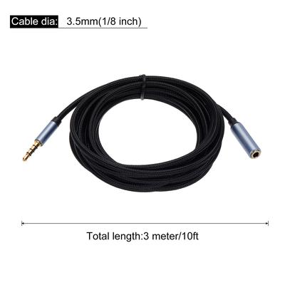 3.5mm Aux Extension Cable Male to Female Audio HiFi Headphone Cord