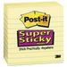 Post-it Pads in Canary Yellow Note Ruled 4 x 4 90 Sheets/Pad 6 Pads/Pack (6756SSCY)