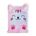 Alloet Cartoon Cat Plush Notebook Fluffy Daily Planner Journal Book (Purple)