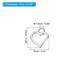 Metal Pendants Drops, 100 Pack Hollow Heart Shape Mini Pendant