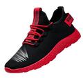 TOWED22 Mens Running Tennis Shoes Lightweight Breathable Fashion Sneakers for Sport Gym Work(Red 7.5)