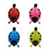 4pcs Ladybird Lady Bug Bells Kids Bike Bell Ring Ringer Accessories (Red Yellow Pink Blue)