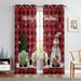 Haite Christmas Room Darkening Curtain Grommet Blackout Curtain Thermal Insulated Window Treatments Eyelet Ring Top Window Drapes Red Plaid W:52 x H:63 *2Pcs