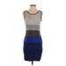 Rag & Bone Casual Dress - Mini: Blue Color Block Dresses - Women's Size Small