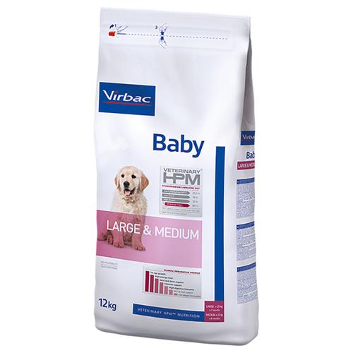 12kg Virbac Veterinary HPM Baby Dog Large & Medium Trockenfutter Hund