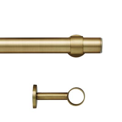 Classic Curtain Rod and Wall Bracket - Burnished Brass Curtain Rod, 48"-88" Curtain Rod - Frontgate