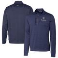 Men's Cutter & Buck Heather Navy PGA TOUR Volunteers Big Tall Stealth Quarter-Zip Pullover Top