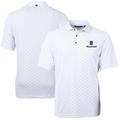 Men's Cutter & Buck White PGA TOUR Volunteers Big Tall Virtue Eco Pique Tile Print Recycled Polo