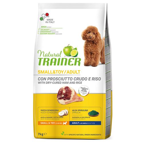 7kg Natural Trainer Dog Small & Toy Adult Schinken Hundefutter trocken