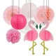 Ensemble de ballons flamants roses en papier 1 ensemble ballon en forme d'oiseau en aluminium