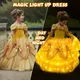 Uporpor-Robe de princesse en forme de poivre avec lumière LED pour fille tenue de Rhpour enfant