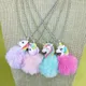 Pendentif licorne arc-en-ciel en peluche pour enfants collier breloques chaîne pour fête de