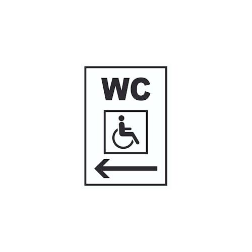 WC Behinderten links Schild A1 Rückseite selbstklebend