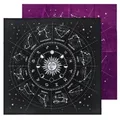 Nappe en velours pour cartes de Tarot 12 Constellations Divination tissu d'autel jeu de société