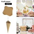 Cônes de Confettis de Mariage en Papier Kraft 30 Pièces Porte-Fleur Papier d'Emballage Cadeau