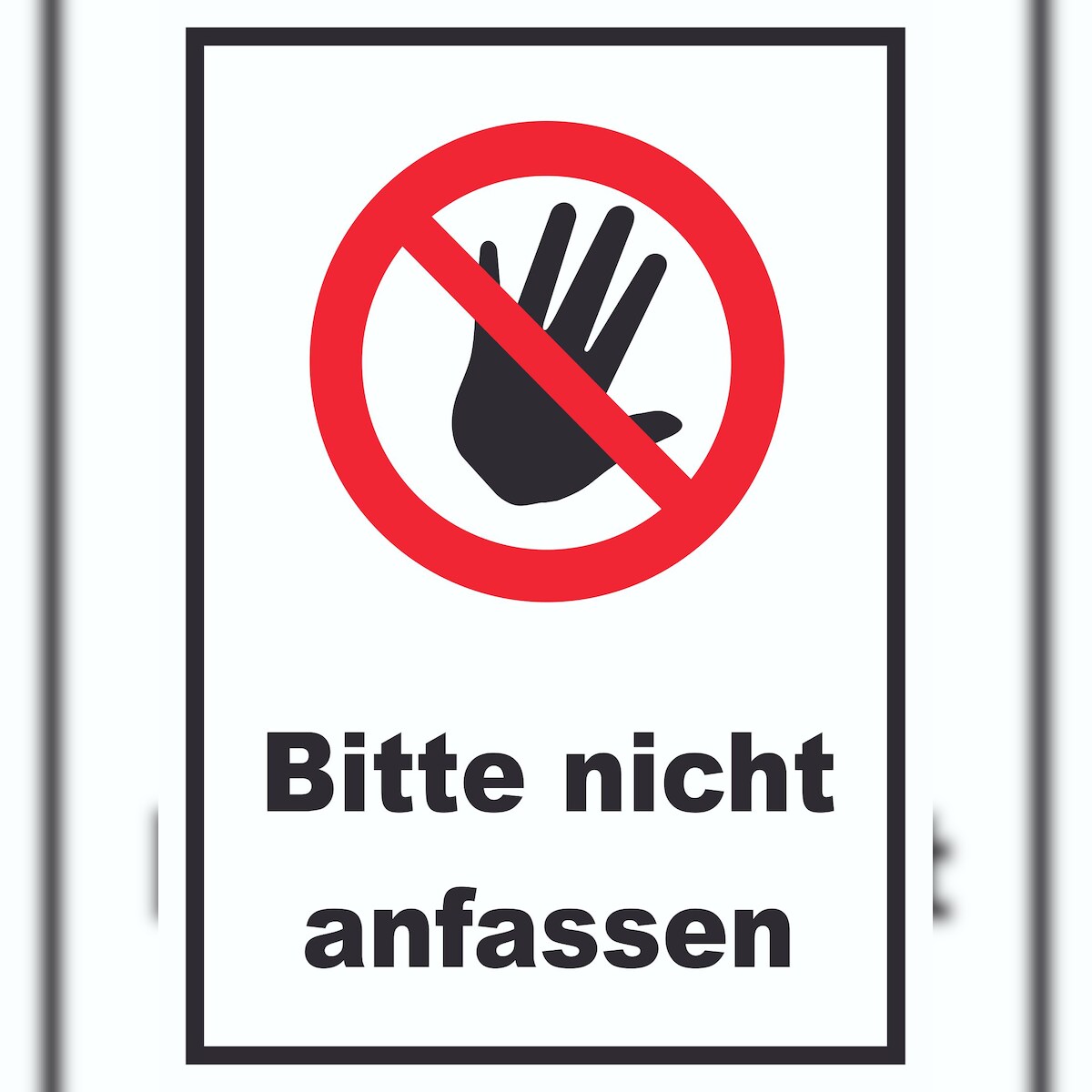 Bitte nicht anfassen Schild A2 (420x594mm) Image