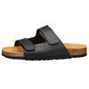 Pantolette LICO "Pantolette Bioline Velcro", Gr. 47, schwarz, Synthetik, Schuhe Pantolette