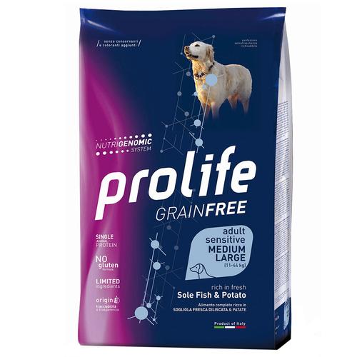 2 x 10 kg Dog Prolife Adult M/L Grain Free Sole Fish&Potato Hundefutter trocken