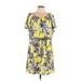 Julian Taylor Casual Dress: Yellow Print Dresses - Women's Size 10