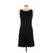 Tahari Casual Dress - Sheath Scoop Neck Sleeveless: Black Print Dresses - Women's Size 8