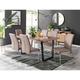Furniture Box Kylo Brown Wood Effect Dining Table and 6 Cappuccino Lorenzo Chairs