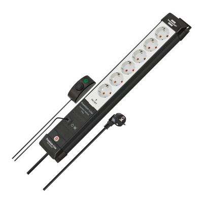 Brennenstuhl 6-fach Steckdosenleiste »Premium-Line Comfort Switch Plus« schwarz, 52.5x8x9 cm