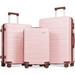 Pink 3 Piece Suitcase Set Luggage Sets