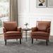 Nileus Modern Classic Polyester Accent Chair with Solid Wooden Legs Set of 2 by HULALA HOME