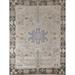 Traditional Heriz Serapi Area Rug Hand-Knotted Geometric Wool Carpet - 8'1" x 9'9"