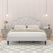 Linen Metal Slat Platform Bed, Recommended for 10-12 Inch Mattresses - Full