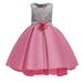 HAPIMO Girls s Party Wedding Dress Floral Print Relaxed Comfy Sleeveless Lovely Princess Dress Round Neck Pageant Gown Birthday Cute Holiday Pink 110