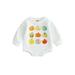 Eyicmarn Toddler Baby Halloween Clothes Long Sleeve Jumpsuit Pumpkin Print Sweatshirt Rompers for Newborn Infant