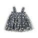 HAPIMO Girls s A Line Dress Toddler Baby Polka Dot Fruit Relaxed Comfy Princess Dress Lovely Sleeveless Square Neck Pleated Swing Mesh Hem Cute Holiday Gray 5 Years