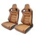 Modern Depo Adjustable Faux Leather Floor Game Chair in Faux Leather in Brown | 38 H x 21 W x 22 D in | Wayfair RS-04B-BR-V1B-PU