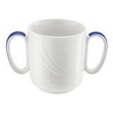 Libbey 9185631-62971 10 1/2 oz Schonwald Mug - Donna Senior, Porcelain, White/Blue