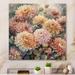 Red Barrel Studio® Rondall Orange Pink Chrysanthemum Scenery II On Canvas Print Canvas in Brown/Green/Orange | 30 H x 30 W x 1 D in | Wayfair