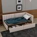 Ebern Designs Levorne Bed Upholstered in Brown | 28.3 H x 42.5 W x 78.9 D in | Wayfair CF7462791629449FB45B48429D840486