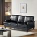 Canora Grey Murby 74.8" Faux Leather Sofa Faux Leather in Black | 35.43 H x 74.8 W x 29.13 D in | Wayfair 87D7739605154DE7B1EA3F48AD96BC43